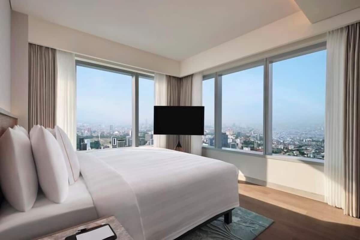1 slaapkamer, luxe beddengoed, donzen dekbedden, pillowtop-bedden