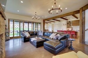 TV, fireplace, books - Resort-style Home in Kamas ~ 18 Mi to Park City! (Kamas)