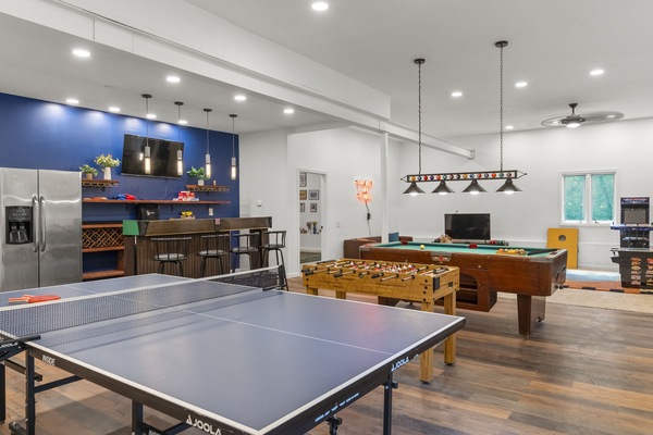Our 1000sqft game room will be so much fun you won't want to leave!