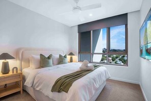 3 soverom, strykejern/-brett, reiseseng for barn og wi-fi (inkludert)