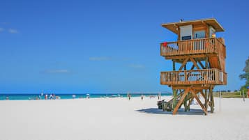 Sun-loungers, beach towels