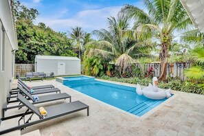 A heated pool