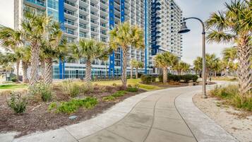 En la playa, arena blanca