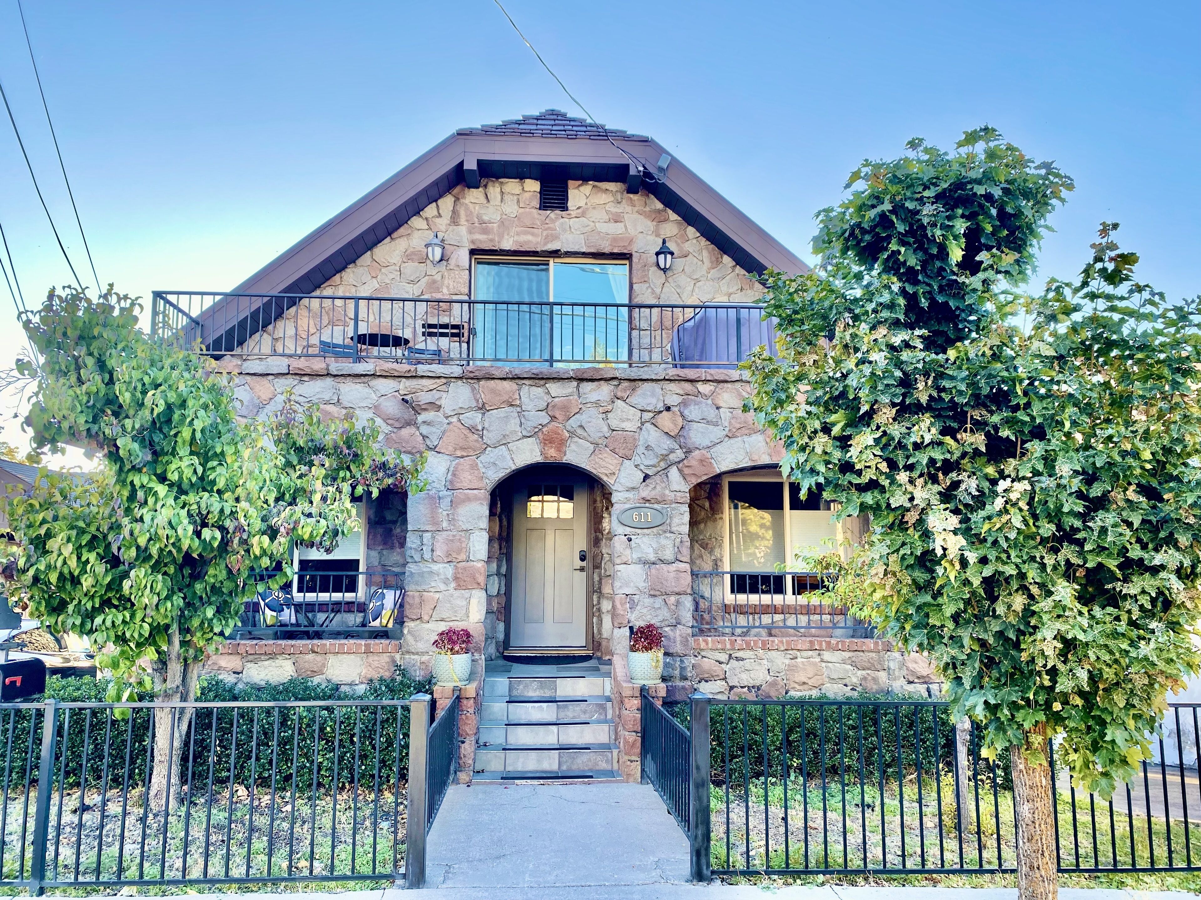 Large Downtown Renovated Sleek Stone House With 2 Kitchens and Mt. Shasta Views