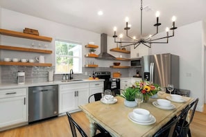 House, Multiple Beds, Hot Tub (306 W Travis Unit C) | Private kitchen | Coffee/tea maker