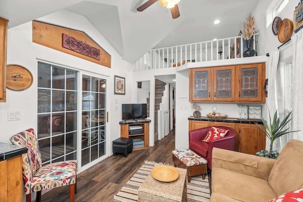 Cabin, Multiple Beds, Hot Tub (192 Melton Rd) | Living area - Sawmill Cottage (Fredericksburg)