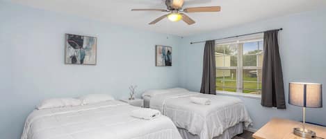 2 bedrooms, iron/ironing board, travel crib, WiFi (free)