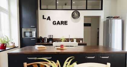 LE Gite DE LA Gare - Gîte de Groupe Jusqu'à 14 Couchages - Proche Nantes