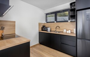Fridge, oven, stovetop, dishwasher