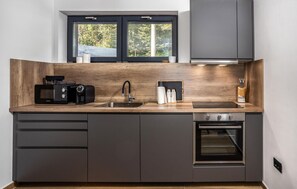 Fridge, oven, stovetop, dishwasher