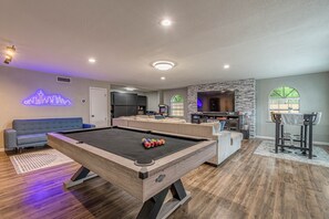 Games room - Large Spacious House w/ Pool Table/Fire Pit!
Close to Downtown,The Pearl,Airport (San Antonio)