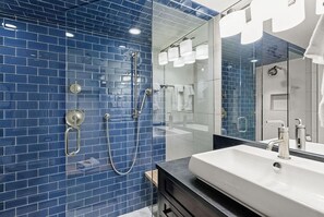 Bathtub, hair dryer