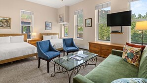 Room - Independence Square 213 | Spacious Hotel Room with 2 Queen Beds, Wet Bar, and Sitting Area (Aspen)