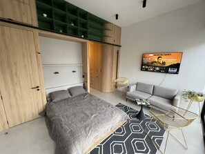 1 bedroom, iron/ironing board, WiFi, bed sheets - Modern studio with parking - Murphy bed (Quito)