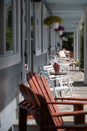 Relax in a serene outdoor space with comfortable seating and beautiful views.