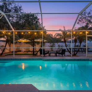 Outdoor pool, a heated pool