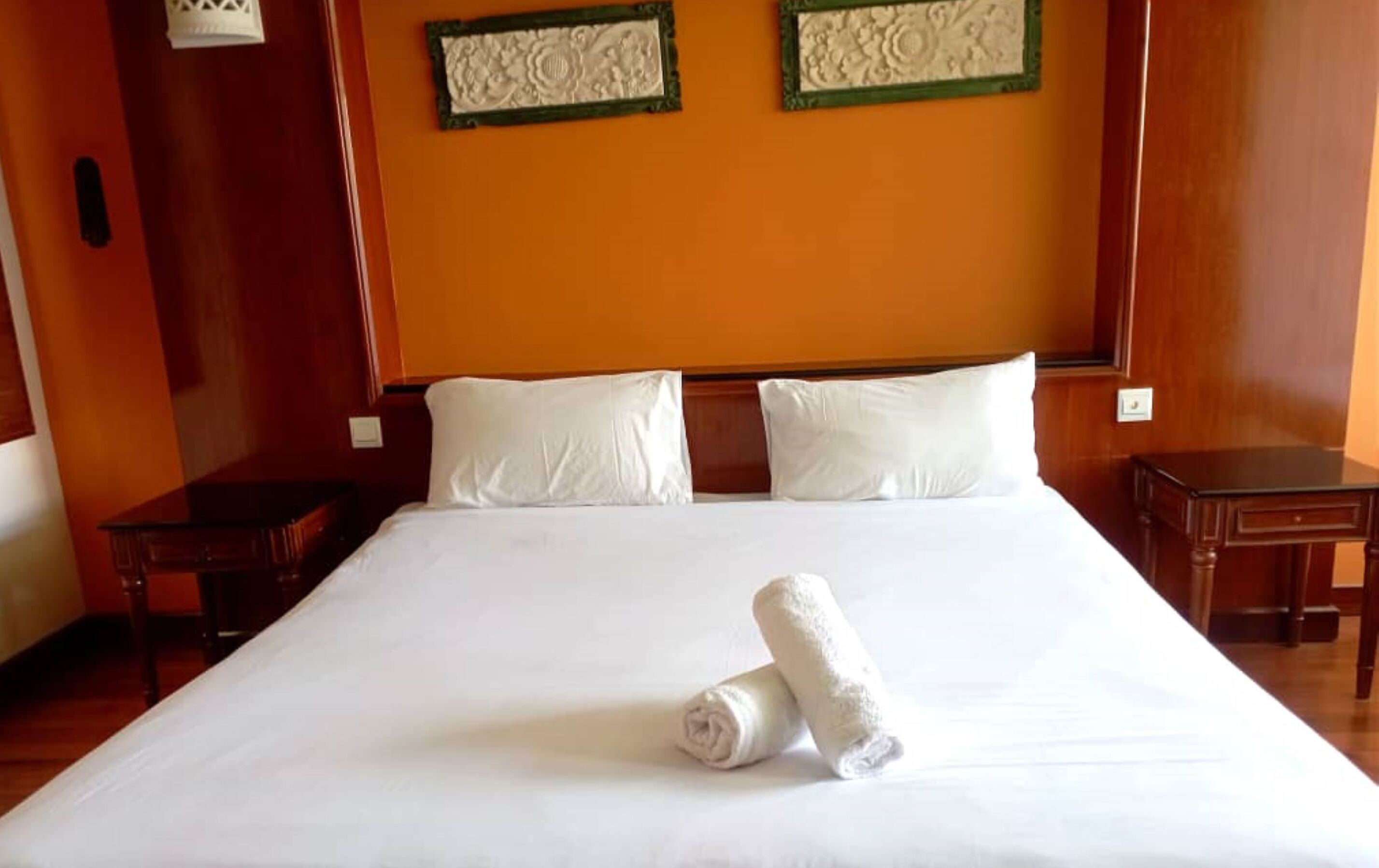 1 bedroom, desk, iron/ironing board, bed sheets