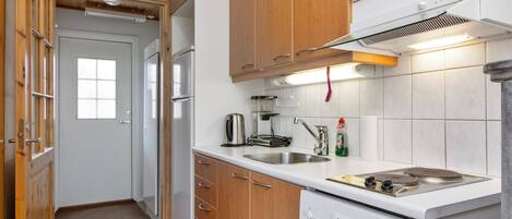 Fridge, microwave, dishwasher, toaster