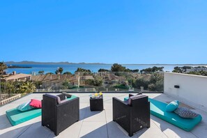 Terrace/patio - Villa 'Nereo' with Sea View, Wi-Fi and Air Conditioning (Alcúdia)