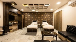 Phòng Suite Premium | Bộ trải giường bằng vải cotton Ai Cập, bộ đồ giường cao cấp 