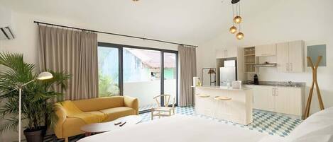 1 habitación, tabla de planchar con plancha, wifi y ropa de cama