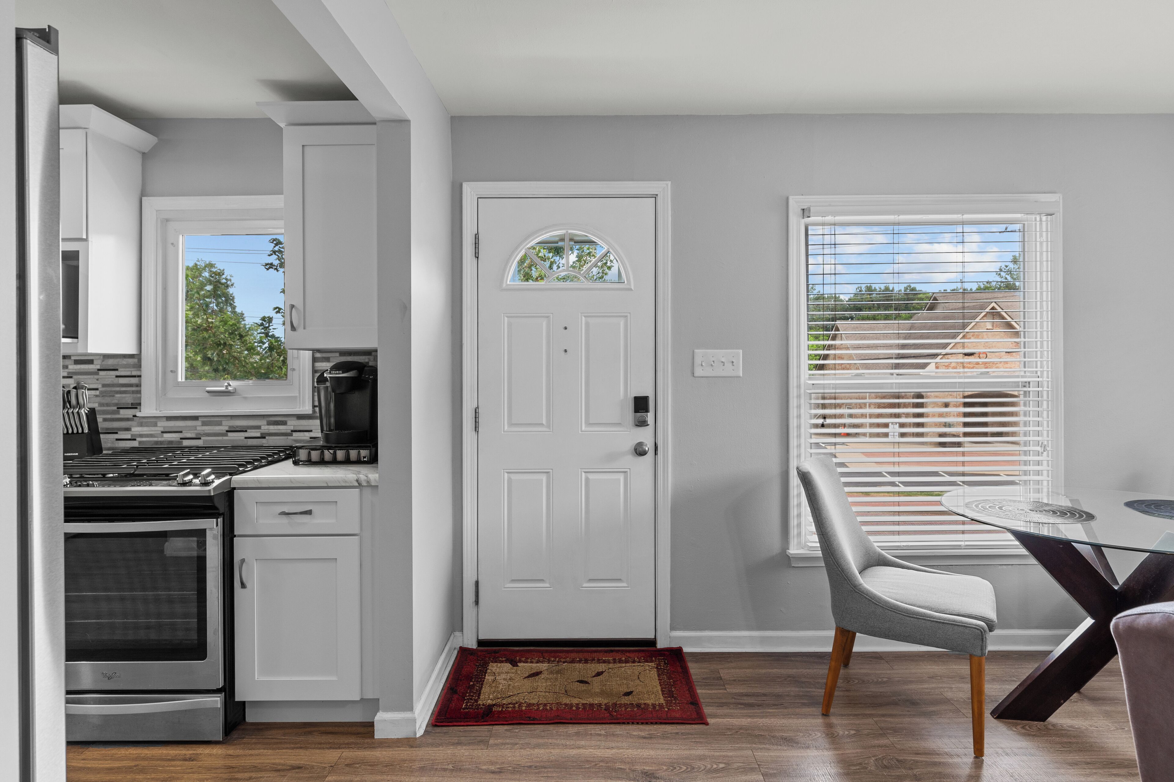 Fridge, microwave, stovetop, toaster