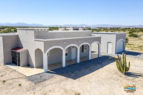 Casa Desert Rose in El Dorado Ranch San Felipe B.C Rental home - drone left
