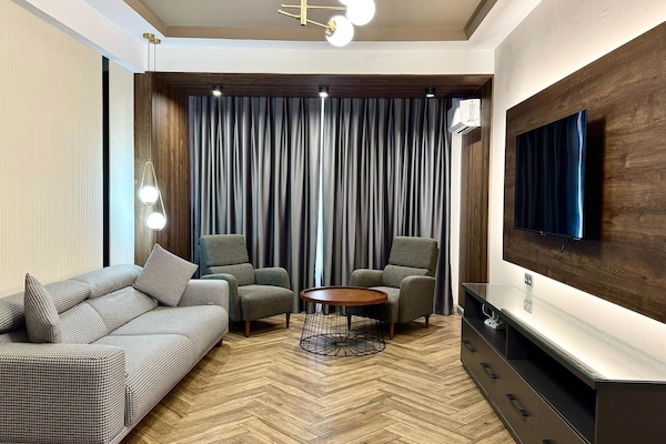 Comfort Apartment, 2 Bedrooms | Living area | 108-cm plasma TV with digital channels