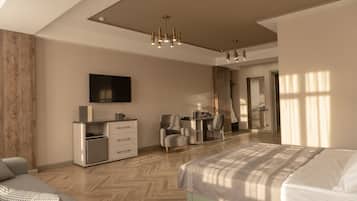 Habitación de lujo doble | Ropa de cama de alta calidad, minibar, caja fuerte y escritorio