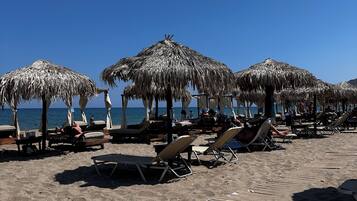 Sun loungers, beach towels