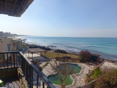 Big apartment in villa on the sea.very romantic &quit place with special beache