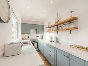 Fridge, microwave, dishwasher, high chair