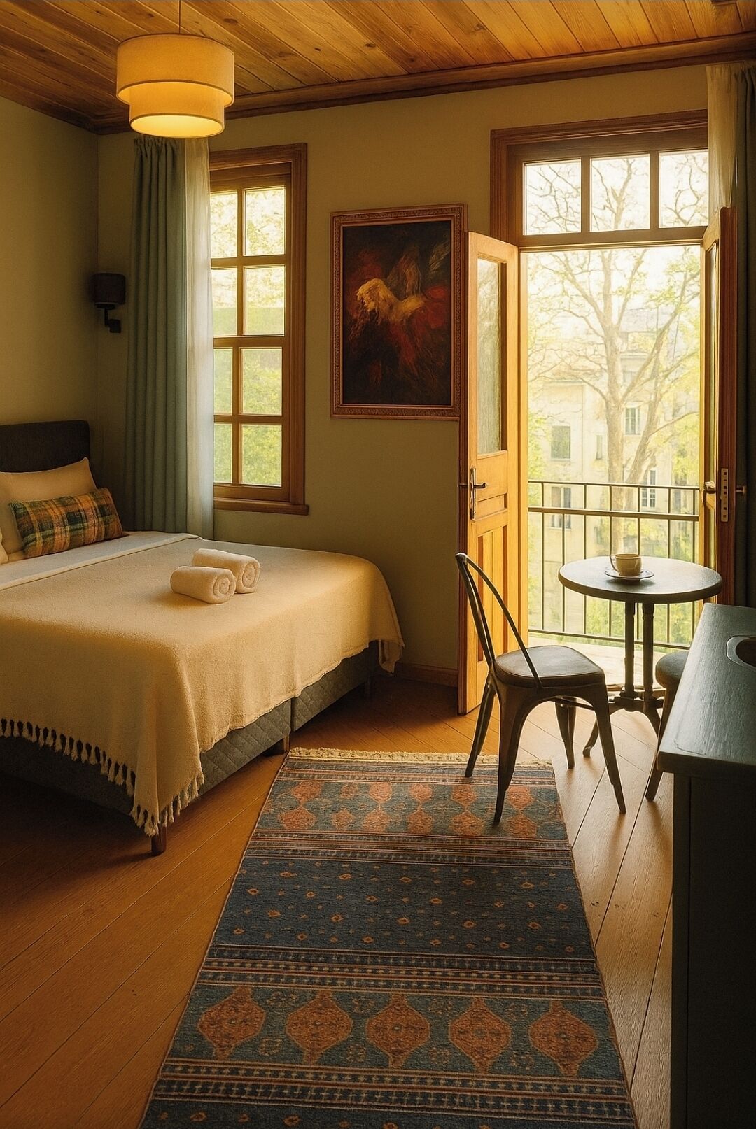 Dobbeltrom – standard, 1 dobbeltseng | Sengetøy i egyptisk bomull, sengetøy av topp kvalitet og skrivebord