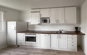 Fridge, microwave, dishwasher, coffee/tea maker