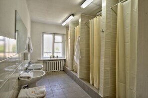Bathroom shower - Podolski Hostel (Kyiv)