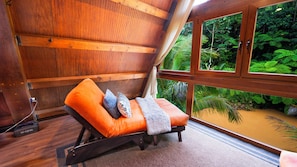 Cabin Grand, có phòng tắm riêng, quang cảnh núi | Bộ trải giường bằng vải cotton Ai Cập, bộ đồ giường cao cấp 