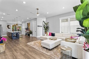 TV, fireplace - Rooftop Hot Tub • Golf Cart | Boujee at the Beach (Inlet Beach)