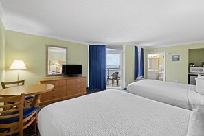 Internet, bed sheets - Escape to Paradise Partial Oceanview Queen Room (Myrtle Beach)