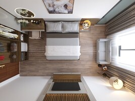 Cubrecamas, colchones con efecto memoria y muebles diferentes 