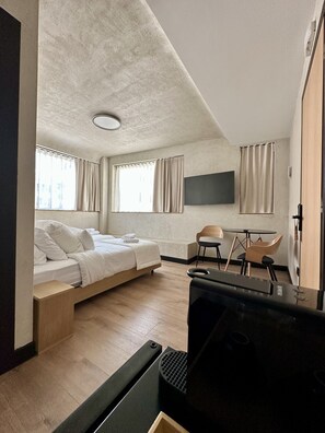 Egyptian cotton sheets, premium bedding, desk, blackout drapes