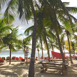 Private beach, white sand, beach cabanas, sun-loungers