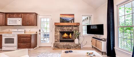 TV connectée, cheminée