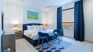 1 chambre, surmatelas, minibar, coffres-forts dans les chambres