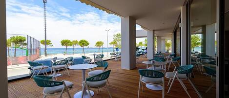 Outdoor banquet area