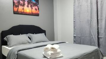 2 chambres, fer et planche Ă repasser, Wi-Fi, draps fournis