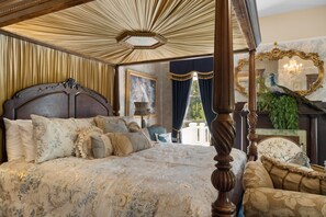 豪華客房, 1 張特大雙人床 | 獨特裝潢、布置獨特、免費無線上網、床單