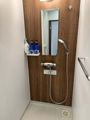 Secador de pelo, bidet, jabón, shampoo