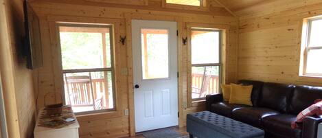 Smart TV, fireplace, video games, books