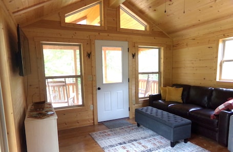 Smart TV, fireplace, video games, books. Moose Tracks Cabin with Hot Tub on screened in porch!