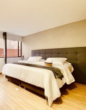 2 bedrooms, desk, iron/ironing board, travel cot